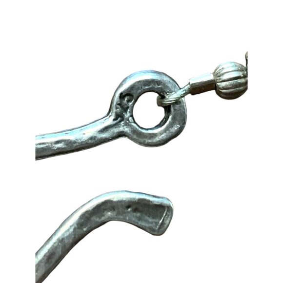 Vintage Turquoise & Silver Starfish Pendant Necklace With Fish Charms - Picture 7 of 9